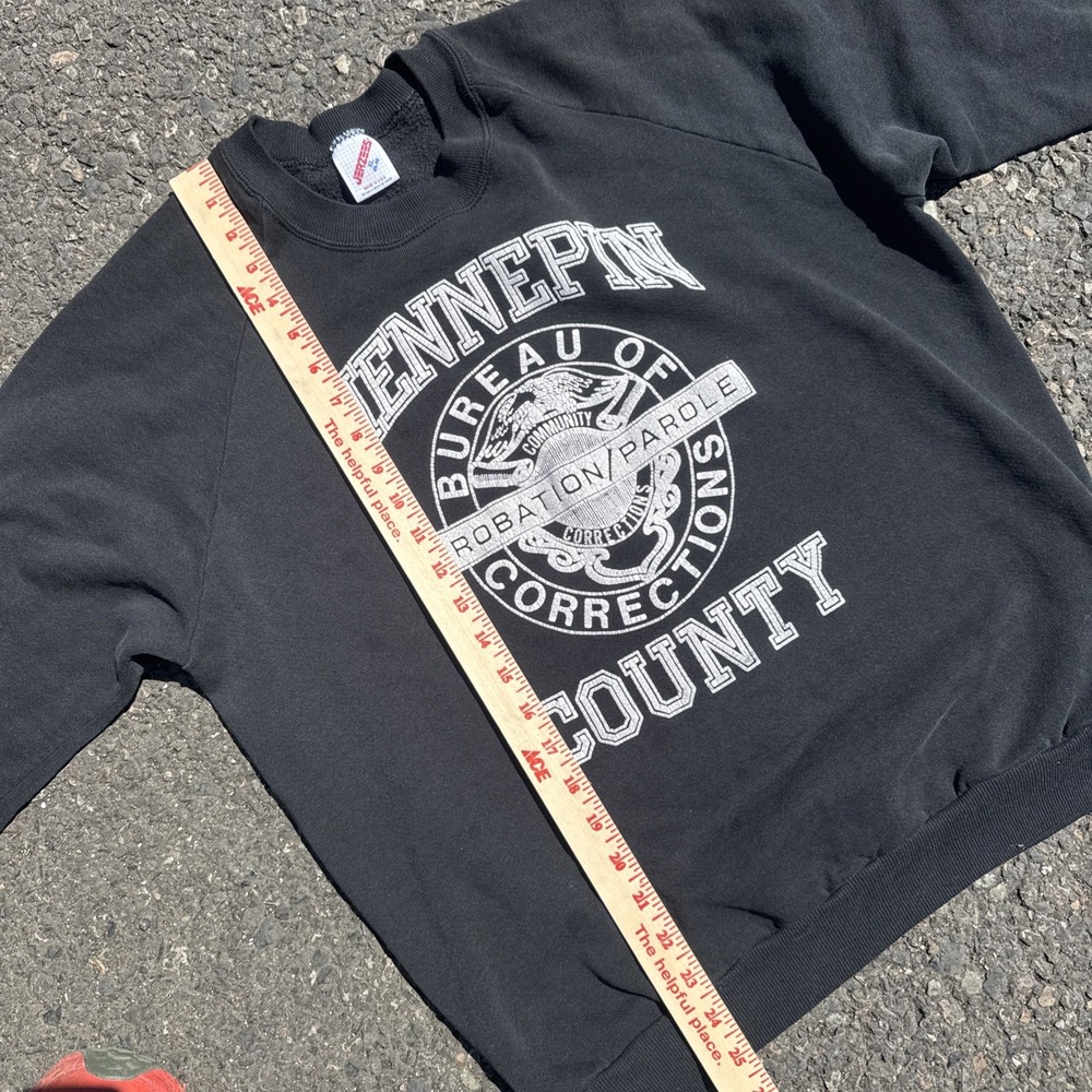 VINTAGE VTG Hennepin Bureau Of Probation Correction Country Jail Crewneck USA XL - Picture 4 of 7